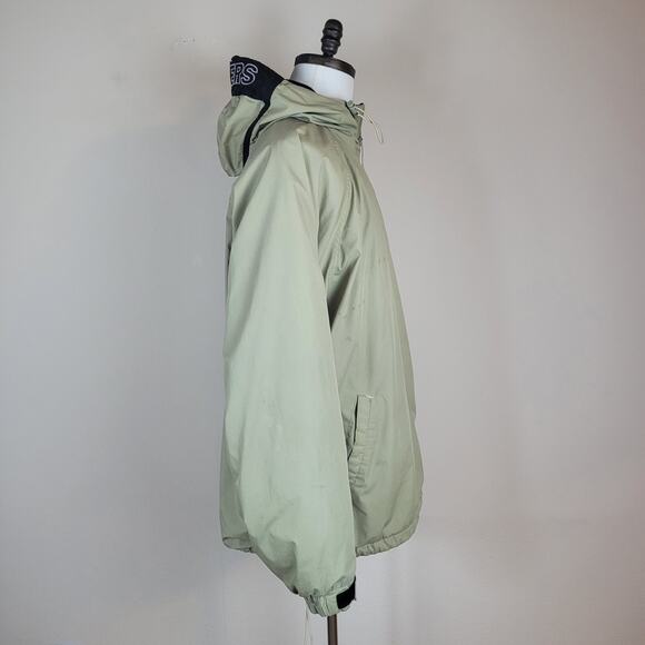 Vintage Pro Player Jacket Mens XXL Khaki Oakland Raiders Zip Hooded 90s WORN - Picture 3 of 16